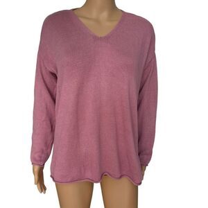Eileen Fisher organic linen/organic cotton blend boxy oversized sweater size XS